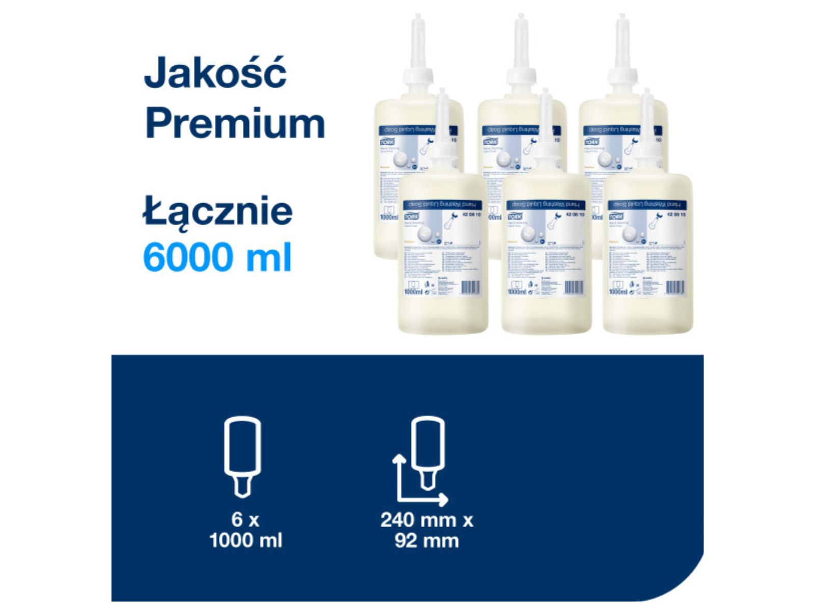 Mydło TORK 420810 S1 Łagodne Bezzapachowe Extra Karton 6x 1l